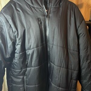 Men's Black Stadium-Parka Jacket-water proof- well Bond sealed it seems.